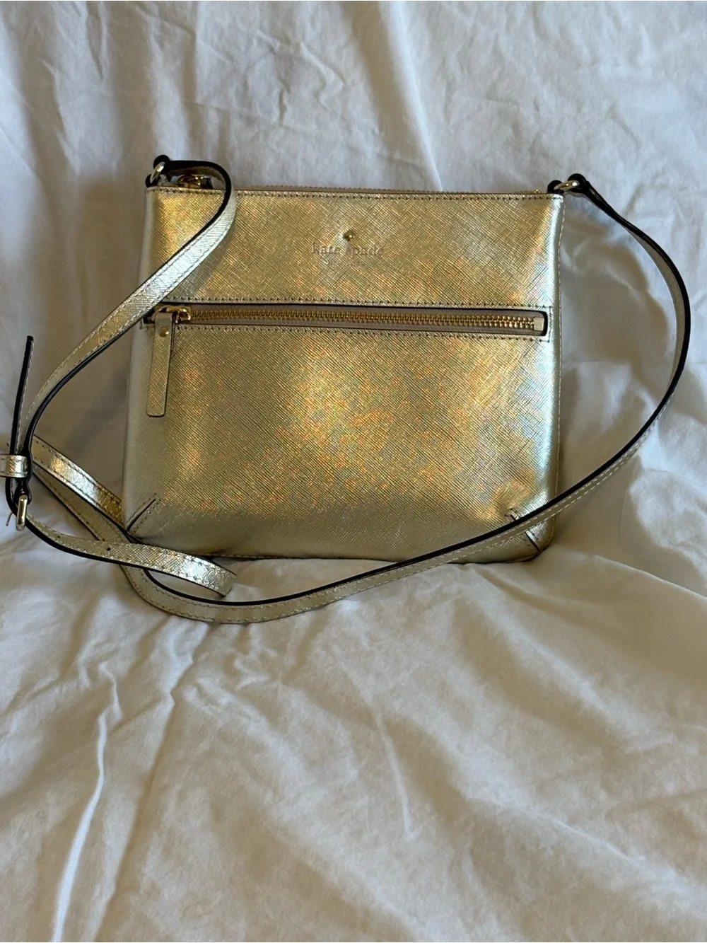 Kate Spade Cedar Street Tenley Metallic Crossbody Gold